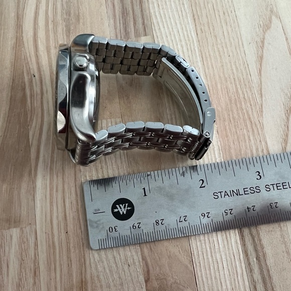 Akzent Men’s Watch Sapphire 3ATM Stainless Steel Speidel Band Date Window SH149 - Picture 10 of 10